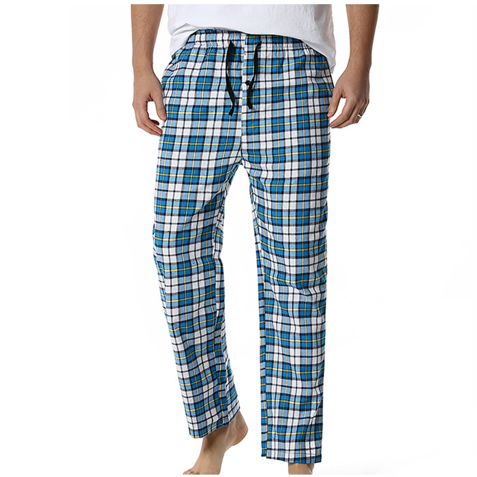 PI Clearance Men's Flannel Pajamas Plaid Pajama Pants for