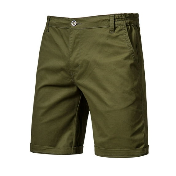 CaComMARK PI Clearance Men's Shorts Casual Classic Fit Summer Flat Front Solid Golf Shorts with Pocket Green 4(30)