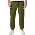 PI Clearance Mens Casual Pants Waffle Textured Drawstring