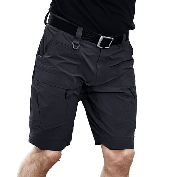 CaComMARK PI Shorts for Men Casual Daily Outdoor Beach Lightweight and Breathable Work Shorts Black 8(L)