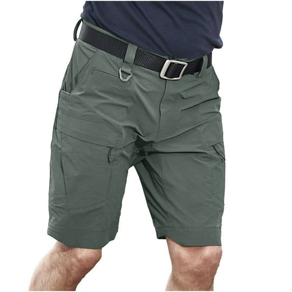 CaComMARK PI Shorts for Men Casual Daily Outdoor Beach Lightweight and Breathable Work Shorts Green 10(XL)
