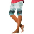 thumbnail image 1 of CaComMARK PI Clearance Women's Summer Casual Elastic Waist Printed Cropped Pants Multicolor XXL, 1 of 3