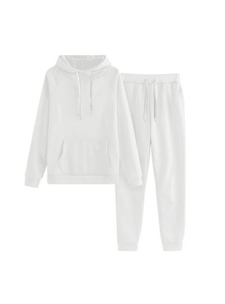 White jogging suit womens top