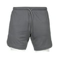 thumbnail image 1 of CaComMARK PI Workout Shorts for Men 2 in 1 Running Shorts Gym Athletic Quick Dry Shorts with Liner Dark Gray XXXL(XXXL), 1 of 7