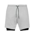 thumbnail image 1 of CaComMARK PI Clearance Workout Shorts for Men 2 in 1 Running Shorts Gym Athletic Quick Dry Shorts with Liner Gray XL(XL), 1 of 6