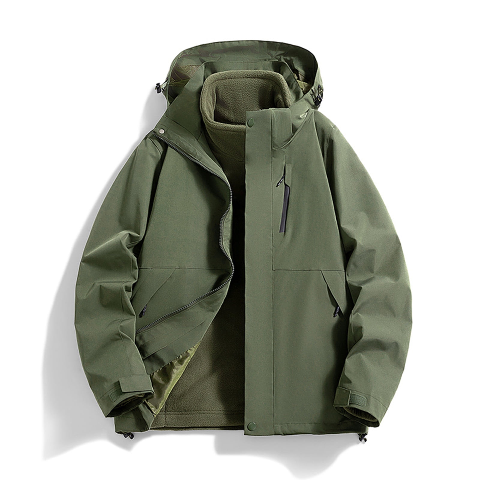 Women's Solid Color Hooded Down Jacket Regular Korean Loose Thick Coat Warm Cotton Coat Large Leather Collar Winter Coat Quilted Coat main image 1