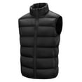 thumbnail image 1 of CaComMARK PI Men's Winter Vest Clearance Stand Up Collar Outdoor Casual Full Zipper Stand Collar Padded Vest Coats Sleeveless Jacket Black 16(4XL), 1 of 7