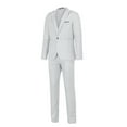 thumbnail image 1 of CaComMARK PI Mens Suit 2 Piece Suits for Men One Button Slim Fit Solid Jacket & Pant Tuxedo Set Business Wedding Party, 1 of 5