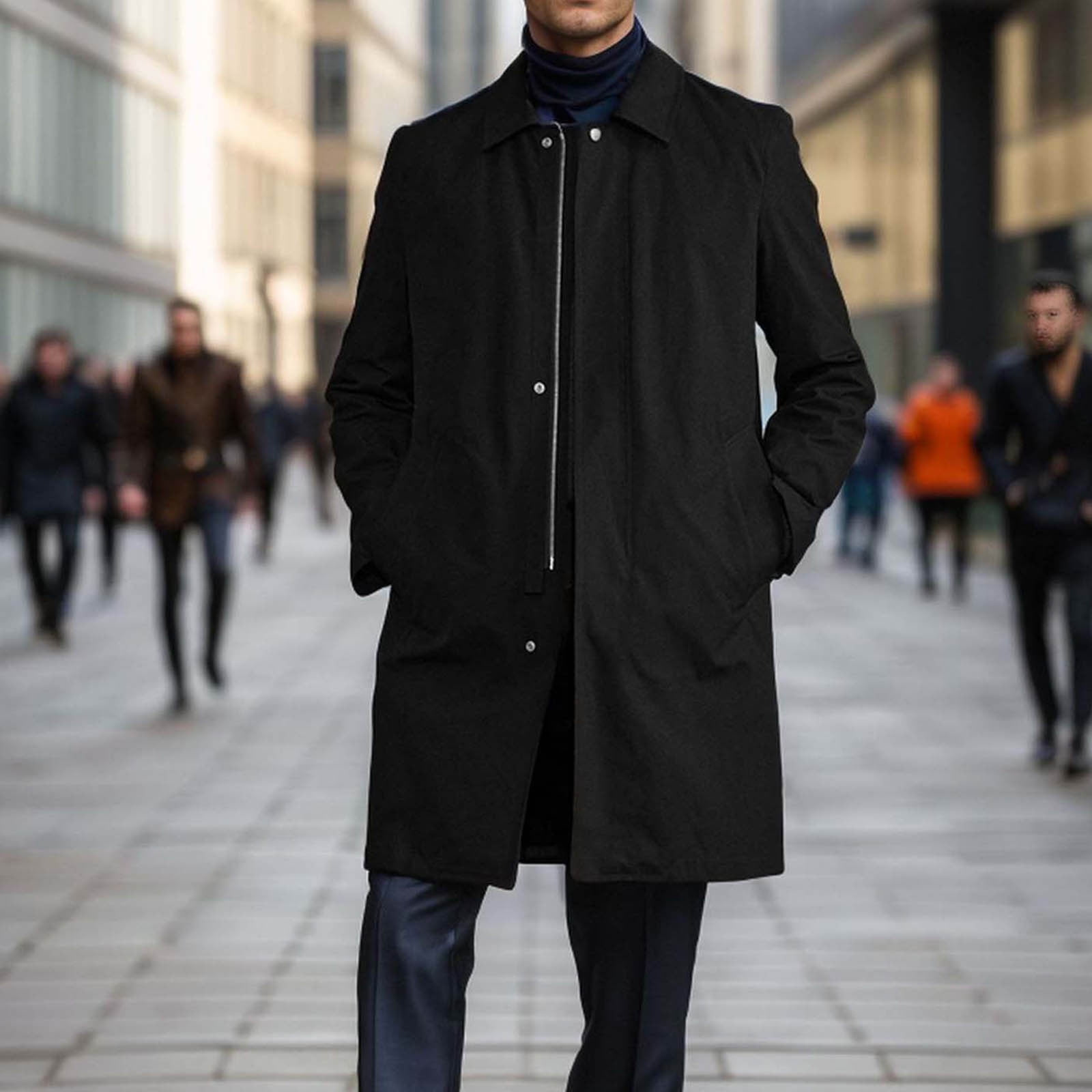 Fashion Turn-Up Collar New Style Trench Coat Fashion Turn-Up Collar New Style Trench Coat