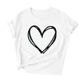 thumbnail image 1 of CaComMARK PI Plus Size Women Print Short Sleeve T-shirt Novelty Graphic Tops White, 1 of 3