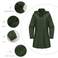 thumbnail image 1 of CaComMARK PI Rain Jacket for Women Waterproof Long Rain Coats Hooded Windbreaker Lightweight Raincoats Travel Hooded Trench Coats sales today deals prime, 1 of 9
