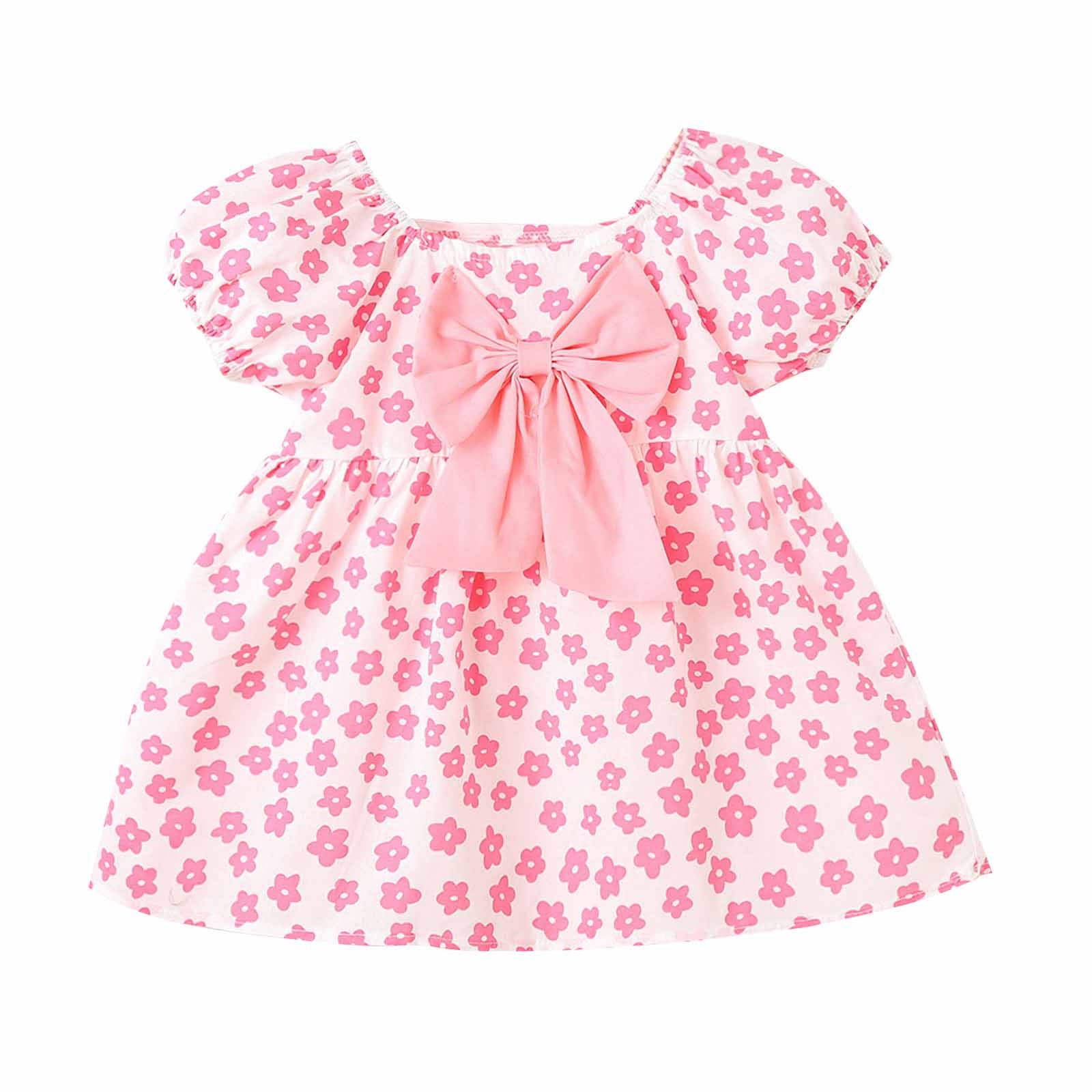 Baby Girl Summer Dress In Pink Color Cotton Stuff main image 1