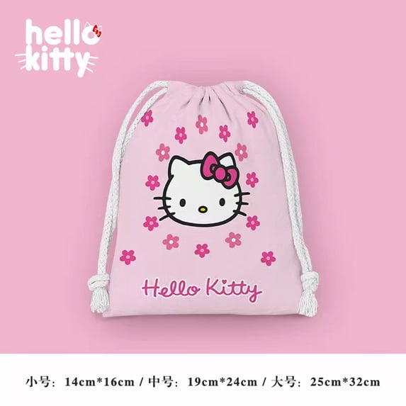 hello kitty sanrio drawstring pocket cartoon small bag my melody sundry storage bag cosmetic portable toiletry bag wholesale