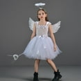 PI Toddler Girls Halloween 4PCS Angel Costumes Deluxe Tutu