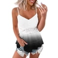 thumbnail image 1 of CaComMARK PI Tops for Women Clearance Women Casual V-Neck Spaghetti Strap Sling Vest Camisoles Summer Racerback Printed Cami Tank Tops Gray, 1 of 6