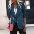 thumbnail image 1 of CaComMARK PI Women's Blazer Clearance Bussiness Casual Blazers Open Front Long Sleeve Work office Blazer Jacket with Shoulder Pads Fall Fashion 2024 Navy 6(M), 1 of 9