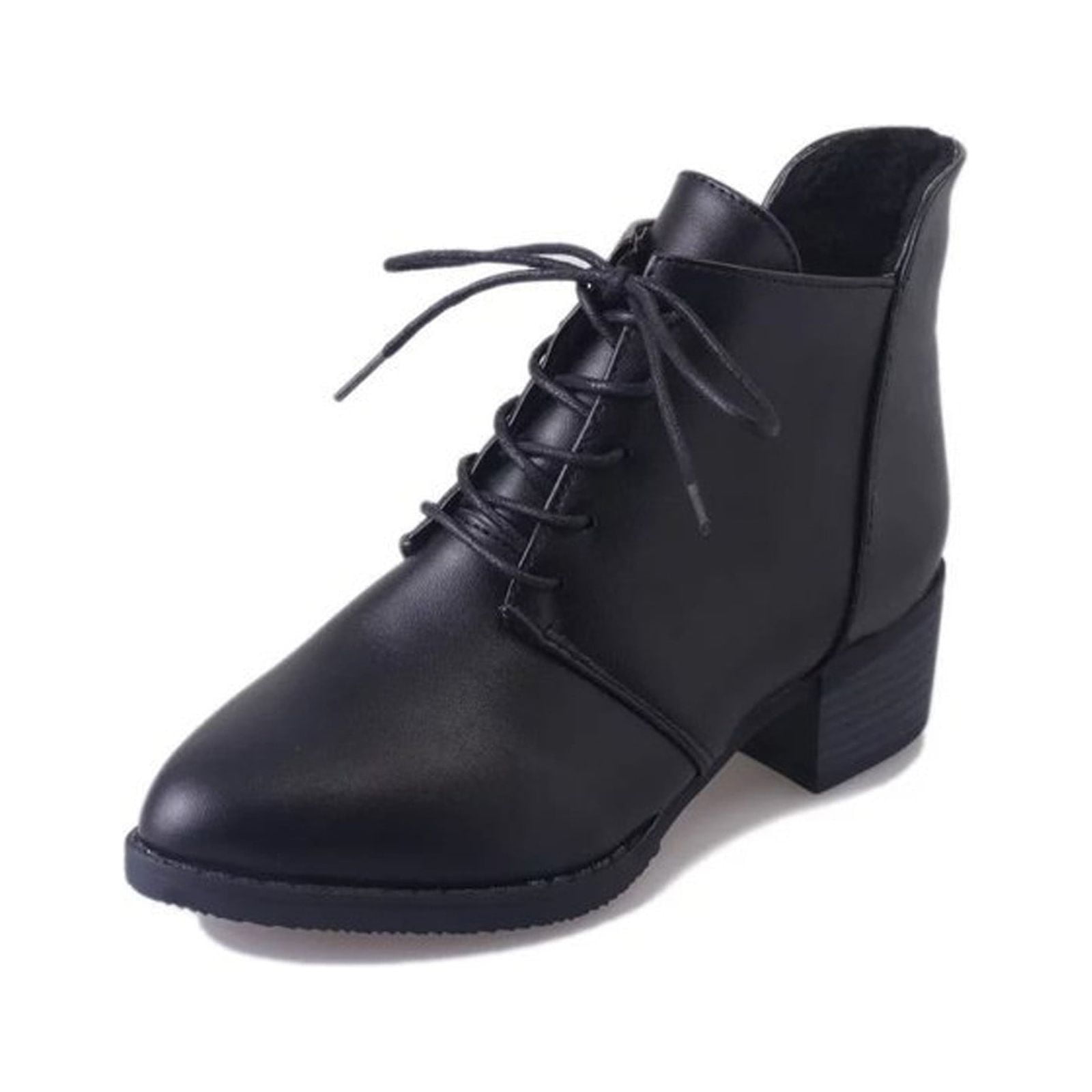 PI Women's Boots Clearance Vintage Leather Lace Ankle Shoes Ladies Comfortable High