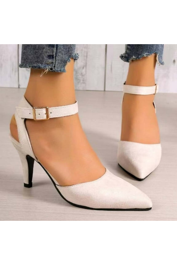 Women's Flock Pumps Slingback Kitten Heels Pointed Toe Sexy Wedding Party Dress Pump Shoes 90 off sale