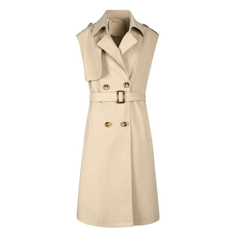 L'Or ロル Sleeveless Coat Dress GSTQ Women's Sleeveless Trench Beige Size Medium | eBay