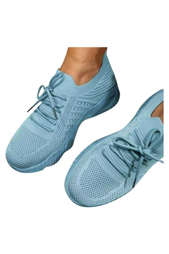 Women's Sports Shoes Summer Plus Size Mesh Breathable Light blue
