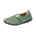 thumbnail image 1 of CaComMARK PI Womens Shoes Casual Dressy Wide Width Flat Shoes Slip on Orthopedic Flat Sandals Mother's Day Gifts Cheapest Items on Sale Green, 1 of 4