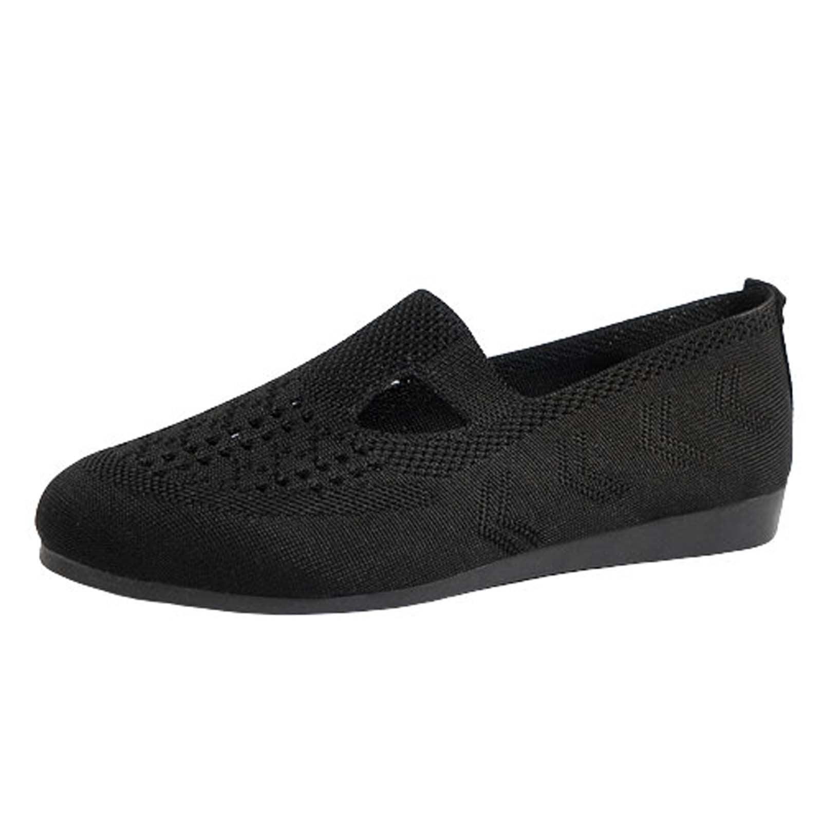 Women's Concise Hollow Gray Casual Round Toe Slip-on Platform Shoes main image 0