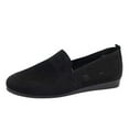 thumbnail image 1 of CaComMARK PI Womens Shoes Casual Wide Width Slip on Round Toe Comfy Flat Shoes Mother's Day Gifts Cheapest Items on Sale Black, 1 of 6