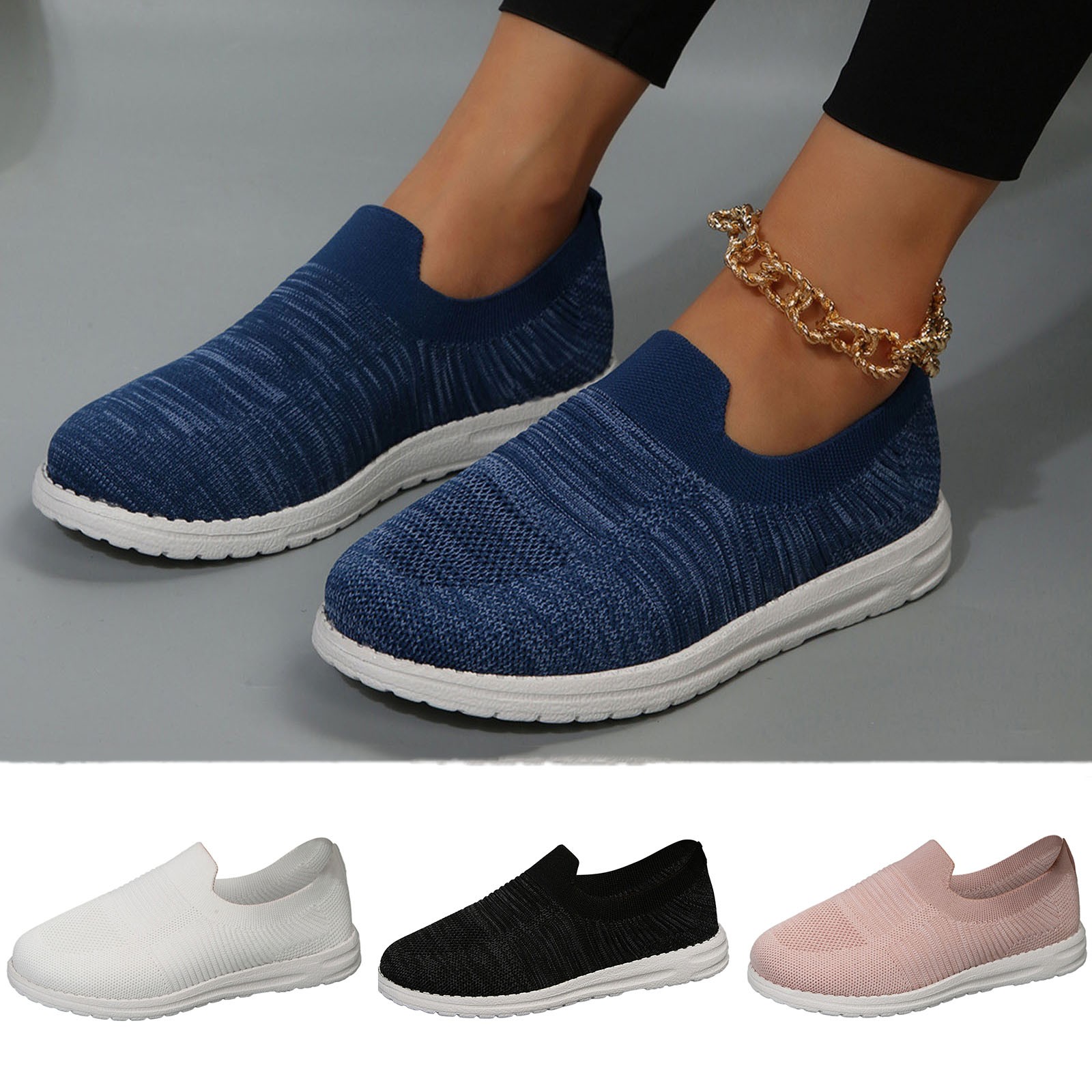 PI Womens Shoes Clearance Casual Wide Width Sneakers Round