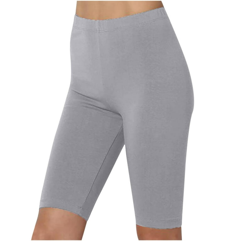 CaComMARK PI time and tru Capris/Cargo Pants for Women Plus Size Womens  Yoga Leggings Fitness Running Gym Ladies Solid Sports Active Trousers Gray  