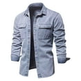 thumbnail image 1 of CaComMARK PI todays daily deals Mens Jackets Long Sleeve Button with Pockets Denim Jacket Fashion 2024 Fall, 1 of 7