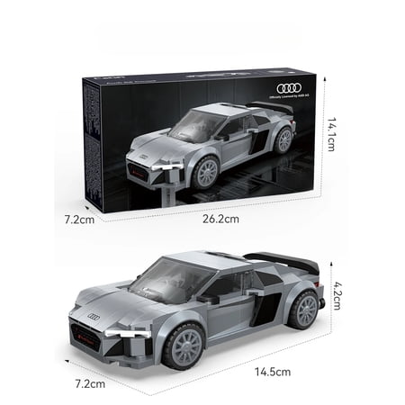 CaDA 1:24 Building Blocks Car Set Super Racing Car 199Pcs Classic Retro R8 Bricks Birthday Christmas Gift For Adult Boys