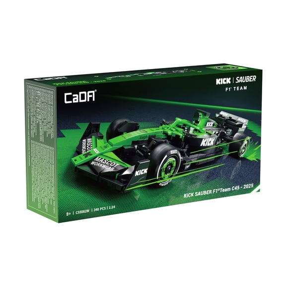 CaDA 2024 Sauber F1 Team C44 Formula 1 (F1) Racing Car Sports Car Building Blocks Holiday Gift Kids' Building Block Toy