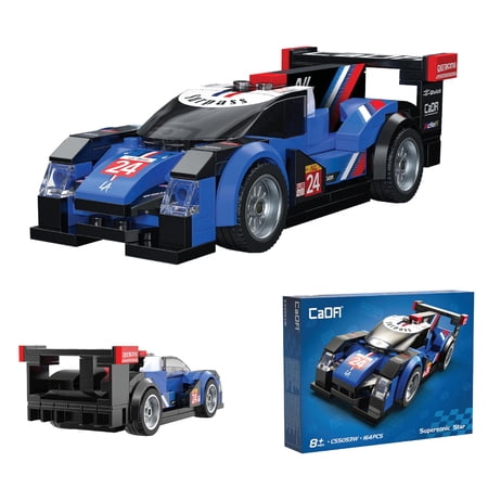 CaDA Bricks Supersonic Star Race Car Building Kit – 1:32 Scale Model, 164 Pieces, Detailed Sports Car Construction Set, Collectible Brick Vehicle