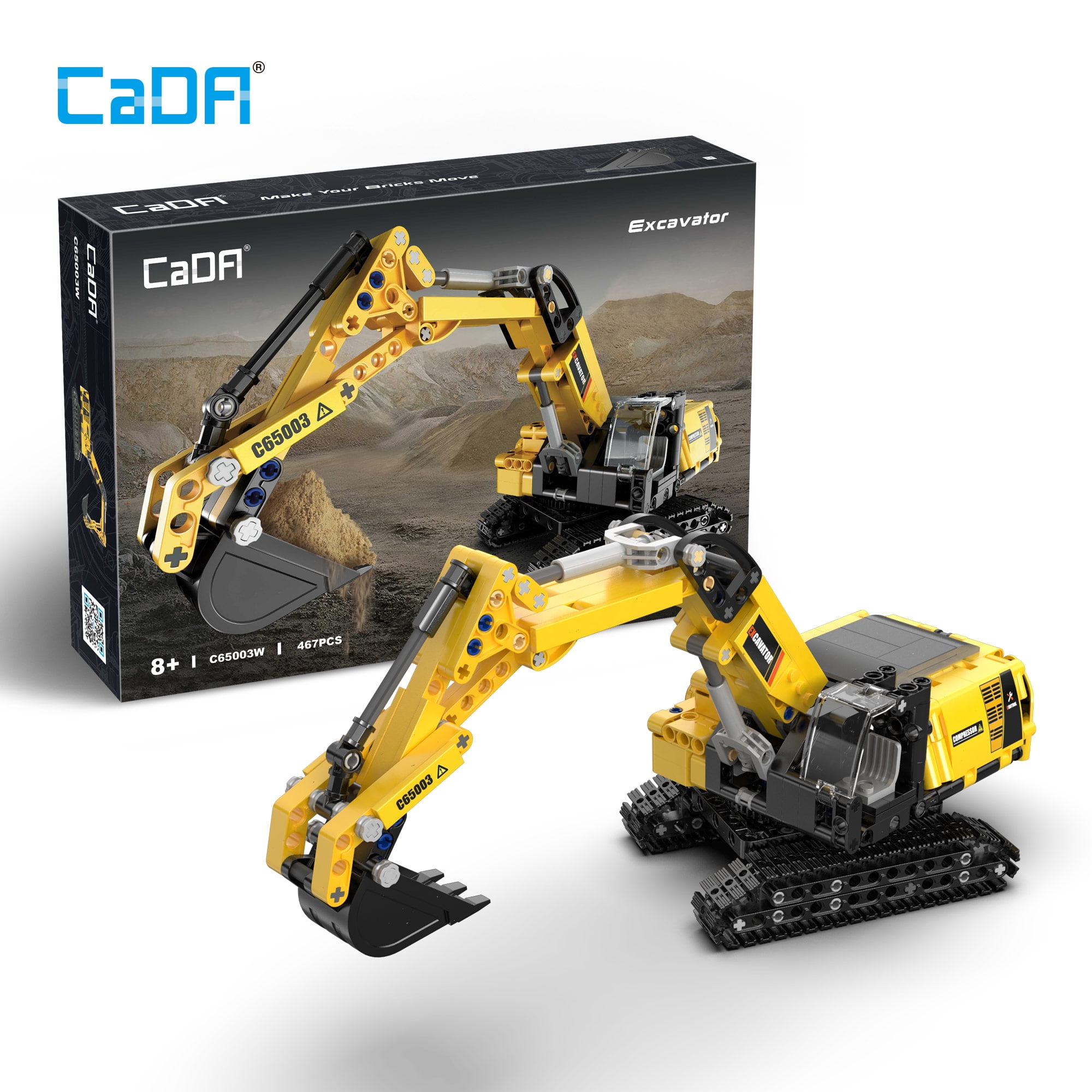 CaDA Construction Vehicle Building Toys - 372Pcs Mining Truck