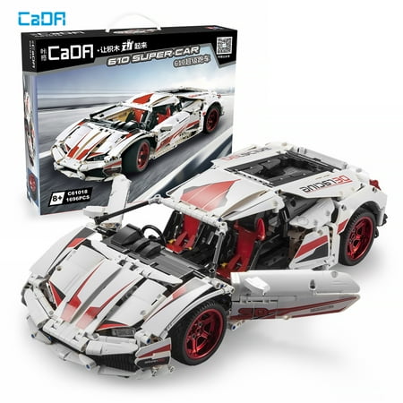 CaDA® SPEED series LP610 Supercar Model Building Block Toy C61018W Building Kit and Engineering Toy for Kids (1696 Pieces) Expandable Power System Module and Remote Control Kit