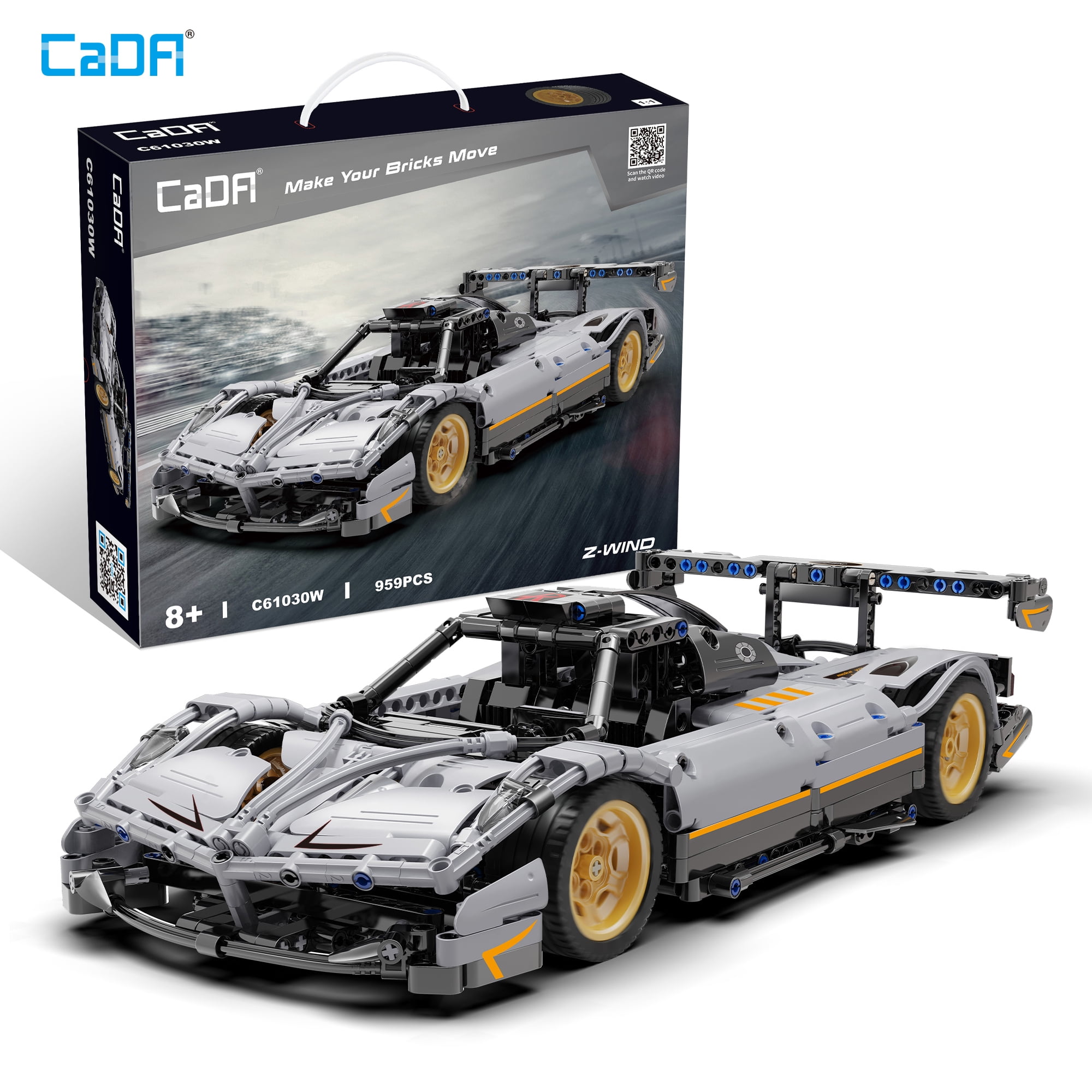 CaDA® Sports Car Series Z-Wind Model Building Block Toy C61030W 