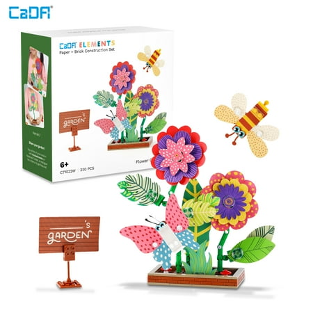 CaDABuilding Block Flower Series Flower Garden Children's Building Sets Model Toy C71022W (230Pieces)