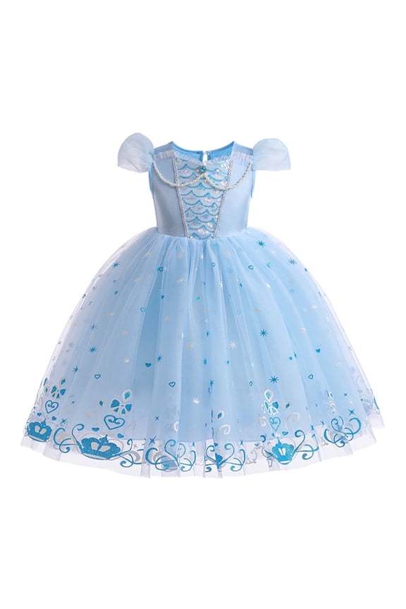 dress Elsa Costume Dress for Girls Princess Dress Up Halloween Birthday Fancy Party Dresses