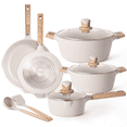 thumbnail image 1 of Caannasweis 10 Pieces Pots and Pans Nonstick Cookware Sets Granite Frying Pan Induction Cookware Pot, 1 of 7