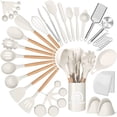 thumbnail image 1 of 44-Piece Silicone Kitchen Utensil Set with Wooden Handles, Non-Stick Cookware Safe, Heat Resistant Kitchen Tools, 1 of 7