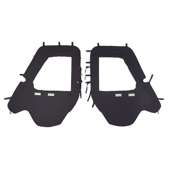 UTV Cab Enclosure Upper Doors Compatible with Hisun 500 700 Axis 500 700, Soft Windproof Waterproof Side Window Kit with Upgraded Zipper, Mirror Cutouts, and Reflective Strips for All-Season Use