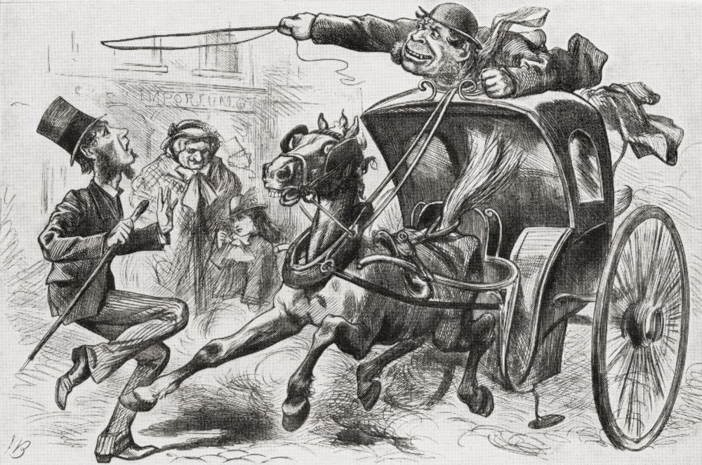The Cab Fiend Of London A 19Th Century Hansom Cab Driver From The Streets Of London Through The Centuries Canvas Art - Ken Welsh Design Pics (38 x 24)