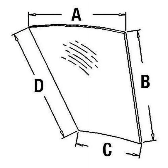 Cab Glass - Lower Door fits John Deere 4055 4255 4455 4555 4560 4755 4760 4955 4960 4050 4250 4450 4650 4850 R93149