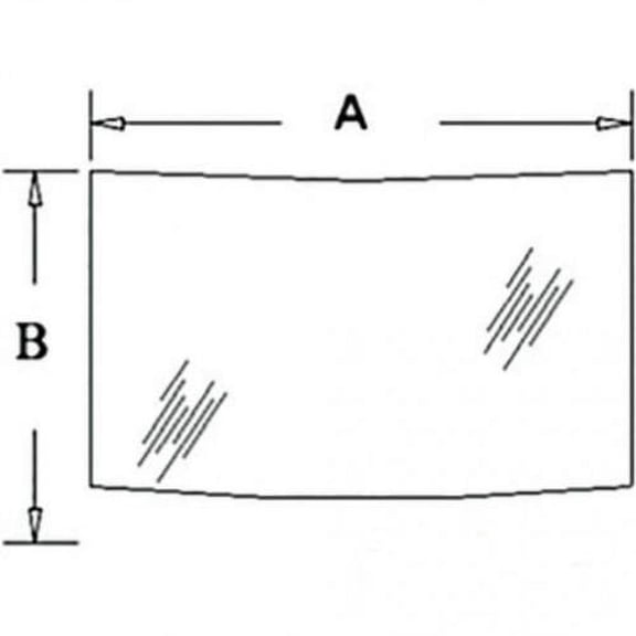 Cab Glass - Rear Lower fits Case 580K 580L 580SK 580 Super L 590 Super L 590 D129969