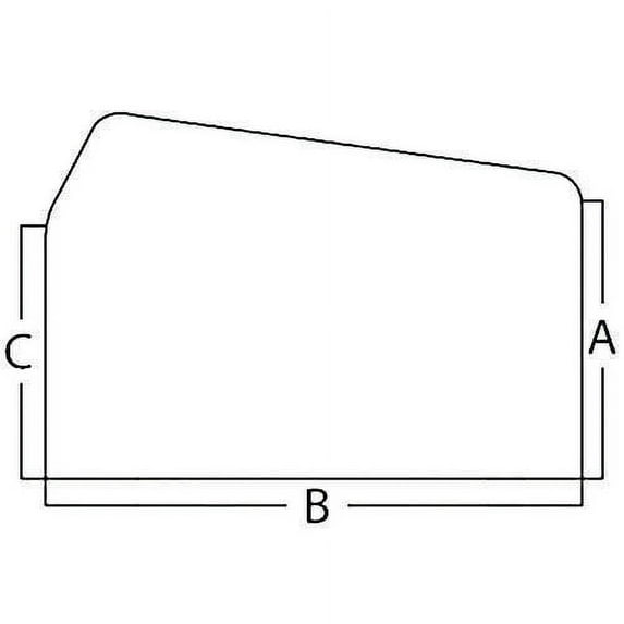 Cab Glass - Upper Right Hand Rear Sliding Window fits Ford 2600 3600 4600 4610 5600 5610 6600 6610 6700 6710 6810 7600 7610 7700 7710 D6NN9442006F