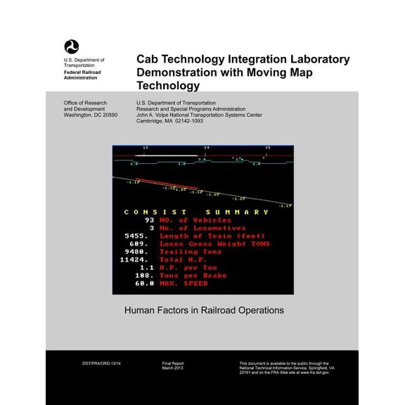 Cab Technology Integration Laboratory Demonstration with Moving Map Technology