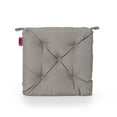 thumbnail image 1 of Caba Chair Cushion Pad, Tufted 16 Inch, Water Resistant, Gray Polyester, 1 of 3