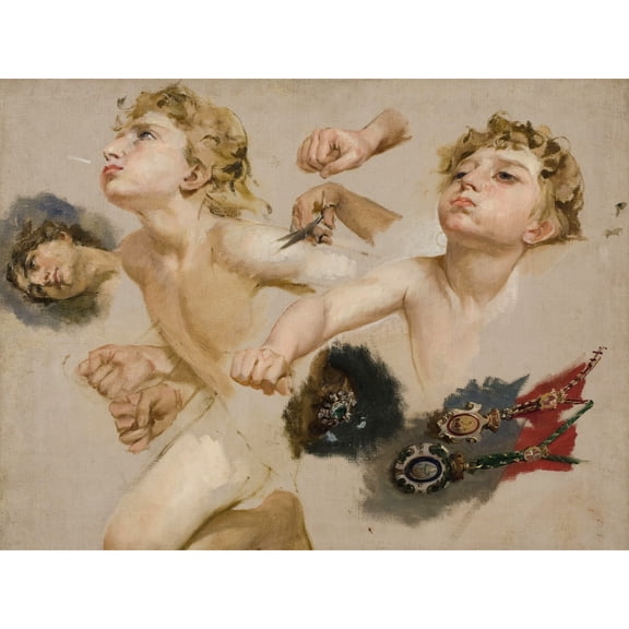 Caba Study Zephyrus Triumph Day Night Dawn Painting Extra Large XL Wall Art Poster Print