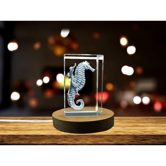 Caballito 3D Engraved Crystal Gift - the Iconic Statue of Lima