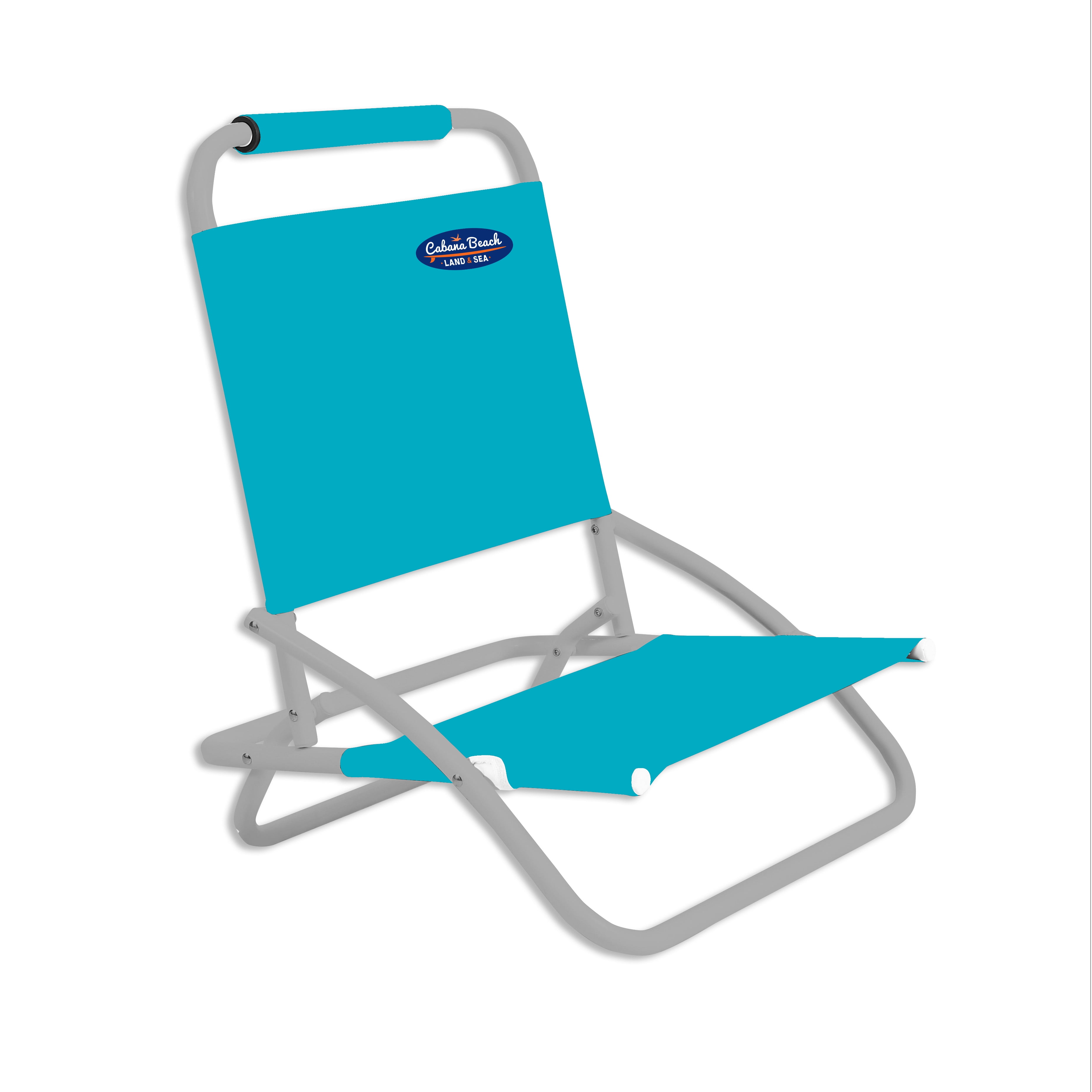 Cabana Life Beach Low Sand Folding Chair, Blue